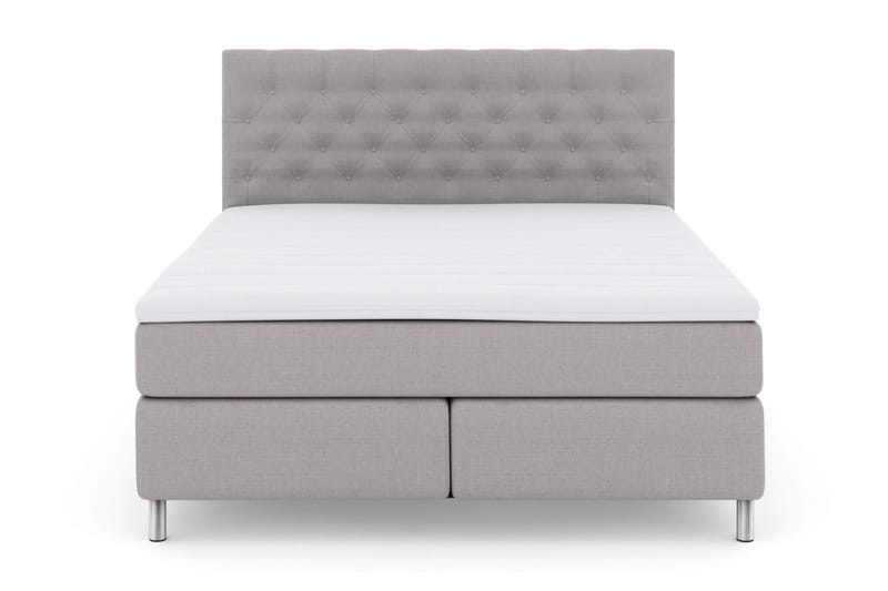 Select No 3 Kontinentalsäng 210x210 Fast - Ljusgrå/Metall - Products - Möbler - Säng - Kontinentalsäng