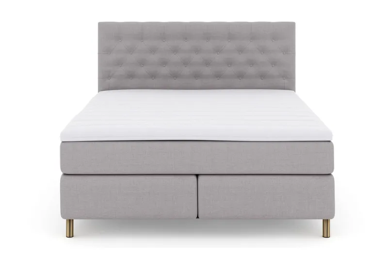 Select No 3 Kontinentalsäng 210x210 Fast/Medium - Ljusgrå/Koppar - Products - Möbler - Säng - Kontinentalsäng