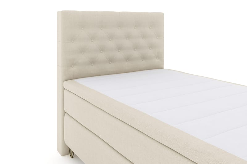 Select No 4 Komplett Sängpaket 120x200 Fast - Beige/Metall V-form - Products - Möbler - Säng - Enkelsäng