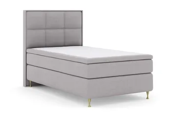 Select No 4 Komplett Sängpaket 120x200 Fast - Ljusgrå/Guld - Products - Möbler - Säng - Enkelsäng