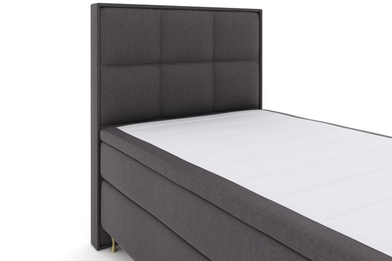 Select No 4 Komplett Sängpaket 120x200 Fast - Mörkgrå/Guld - Products - Möbler - Säng - Enkelsäng
