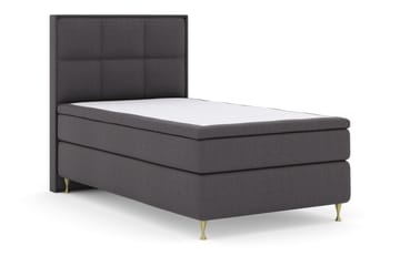 Select No 4 Komplett Sängpaket 120x200 Fast - Mörkgrå/Guld - Products - Möbler - Säng - Enkelsäng