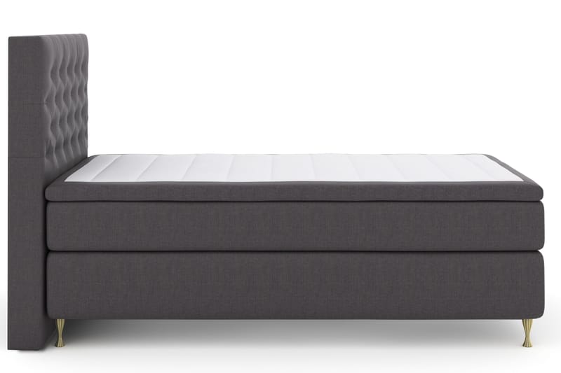 Select No 4 Komplett Sängpaket 120x200 Fast - Mörkgrå/Guld - Products - Möbler - Säng - Enkelsäng