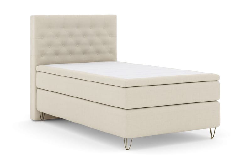 Select No 4 Komplett Sängpaket 120x200 Medium - Beige/Metall V-form - Products - Möbler - Säng - Enkelsäng