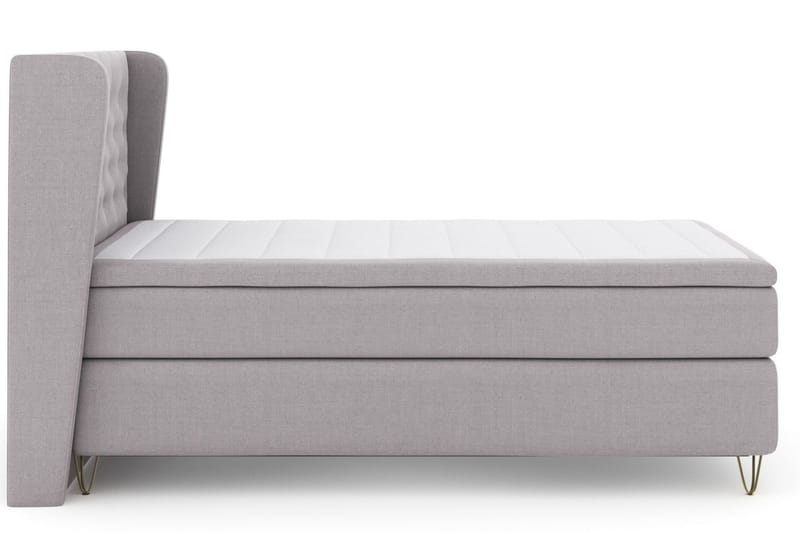 Select No 4 Komplett Sängpaket 120x200 Medium - Ljusgrå/Metall V-form - Products - Möbler - Säng - Enkelsäng