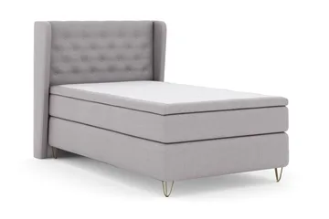 Select No 4 Komplett Sängpaket 120x200 Medium - Ljusgrå/Metall V-form - Products - Möbler - Säng - Enkelsäng