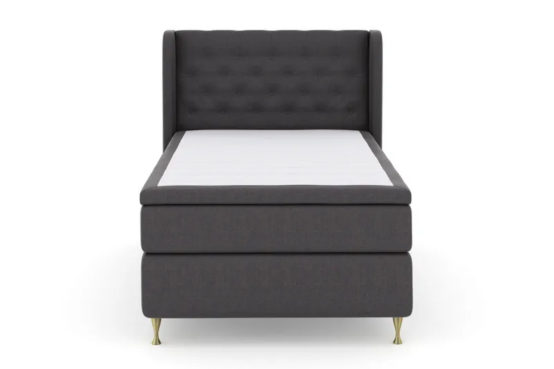 Select No 4 Komplett Sängpaket 120x200 Medium - Mörkgrå/Guld - Products - Möbler - Säng - Enkelsäng