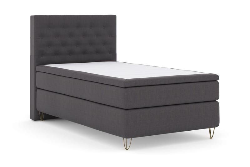 Select No 4 Komplett Sängpaket 120x200 Medium - Mörkgrå/Metall V-form - Products - Möbler - Säng - Enkelsäng