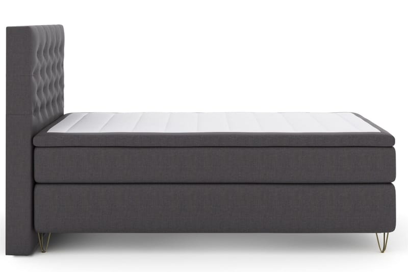 Select No 4 Komplett Sängpaket 120x200 Medium - Mörkgrå/Metall V-form - Products - Möbler - Säng - Enkelsäng