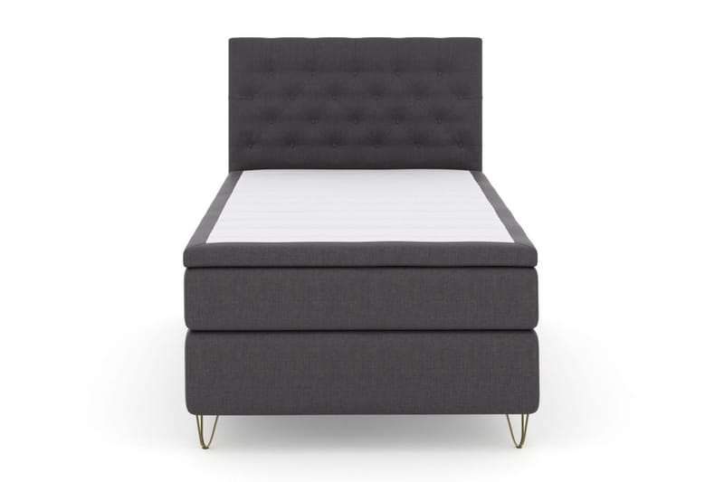 Select No 4 Komplett Sängpaket 120x200 Medium - Mörkgrå/Metall V-form - Products - Möbler - Säng - Enkelsäng