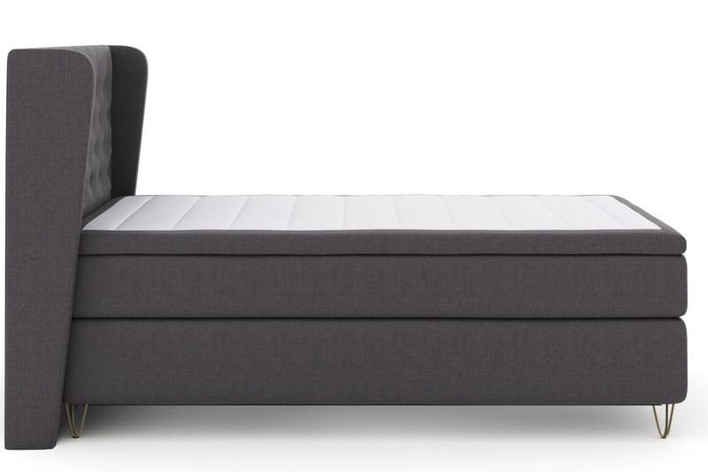 Select No 4 Komplett Sängpaket 120x200 Medium - Mörkgrå/Metall V-form - Products - Möbler - Säng - Enkelsäng