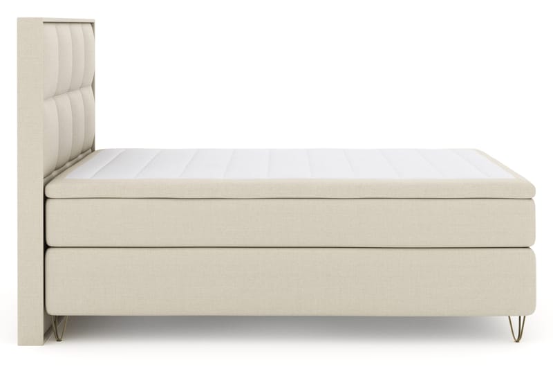 Select No 4 Komplett Sängpaket 140x200 Fast - Beige/Metall V-form - Products - Möbler - Säng - Kontinentalsäng