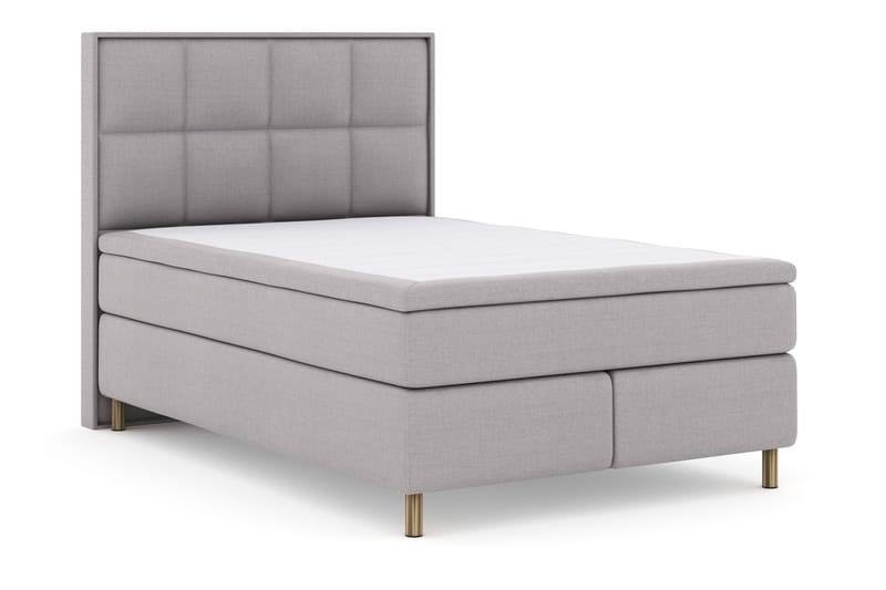 Select No 4 Komplett Sängpaket 140x200 Fast - Ljusgrå/Koppar - Products - Möbler - Säng - Kontinentalsäng