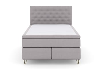 Select No 4 Komplett Sängpaket 140x200 Fast - Ljusgrå/Metall V-form - Products - Möbler - Säng - Kontinentalsäng