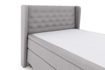 Select No 4 Komplett Sängpaket 140x200 Fast - Ljusgrå/Metall V-form - Products - Möbler - Säng - Kontinentalsäng