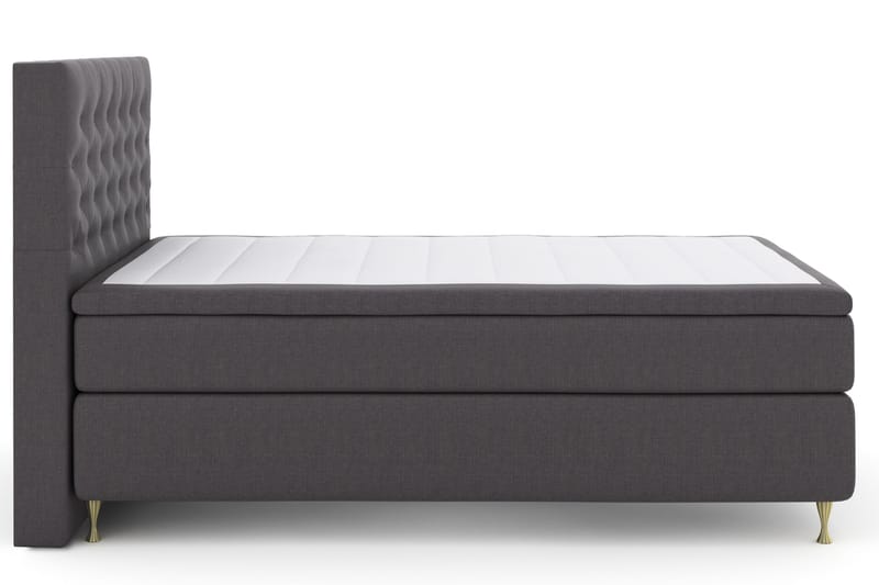 Select No 4 Komplett Sängpaket 140x200 Fast - Mörkgrå/Guld - Products - Möbler - Säng - Kontinentalsäng