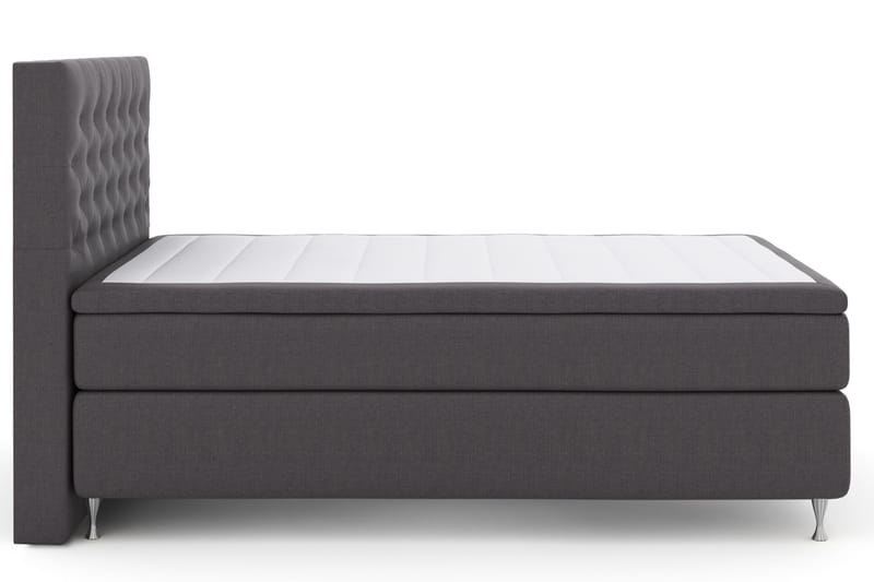 Select No 4 Komplett Sängpaket 140x200 Fast - Mörkgrå/Silver - Products - Möbler - Säng - Kontinentalsäng