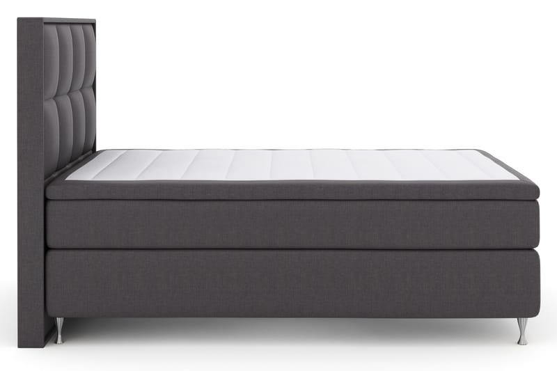Select No 4 Komplett Sängpaket 140x200 Fast - Mörkgrå/Silver - Products - Möbler - Säng - Kontinentalsäng