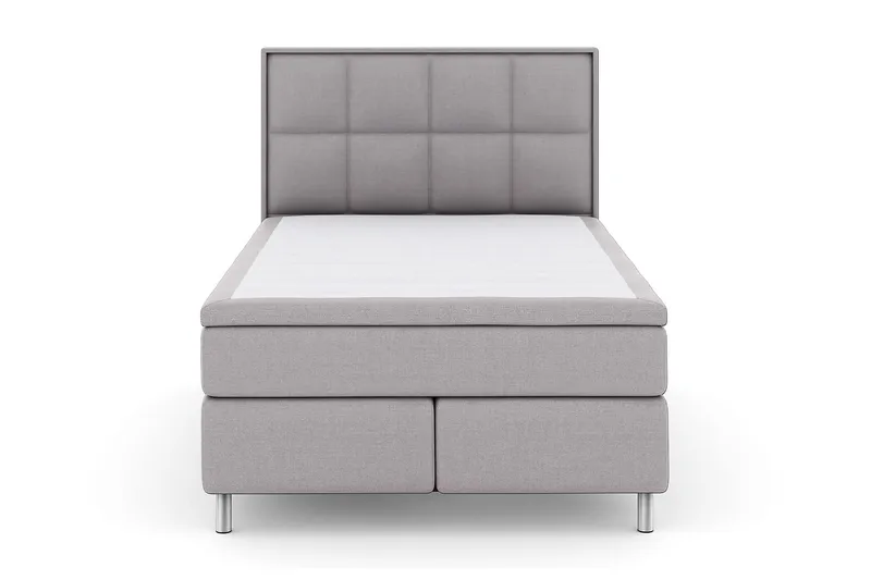 Select No 4 Komplett Sängpaket 140x200 Fast/Medium - Ljusgrå/Metall V-form - Products - Möbler - Säng - Kontinentalsäng