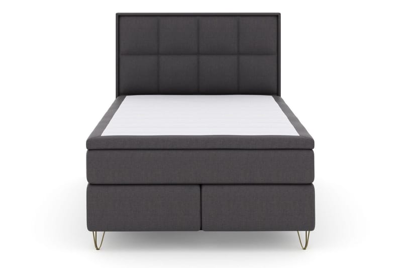 Select No 4 Komplett Sängpaket 140x200 Medium - Mörkgrå/Metall V-form - Products - Möbler - Säng - Kontinentalsäng