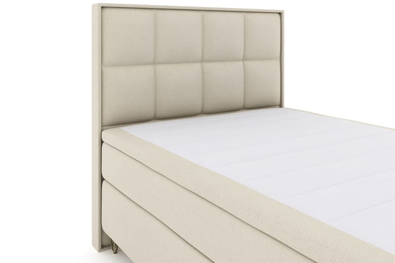 Select No 4 Komplett Sängpaket 160x200 Fast - Beige/Metall V-form - Products - Möbler - Säng - Kontinentalsäng