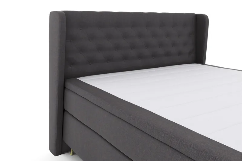 Select No 4 Komplett Sängpaket 160x200 Fast - Mörkgrå/Guld - Products - Möbler - Säng - Kontinentalsäng