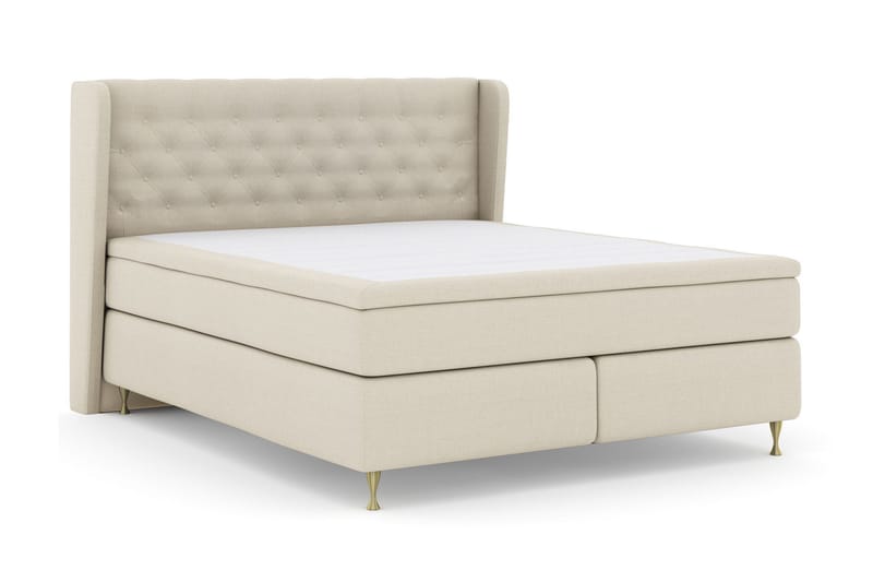 Select No 4 Komplett Sängpaket 160x200 Fast/Medium - Beige/Guld - Products - Möbler - Säng - Kontinentalsäng