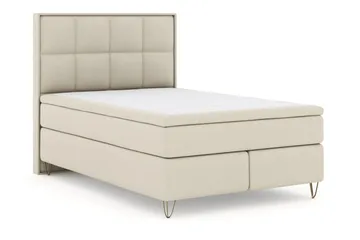 Select No 4 Komplett Sängpaket 160x200 Fast/Medium - Beige/Metall V-form - Products - Möbler - Säng - Kontinentalsäng
