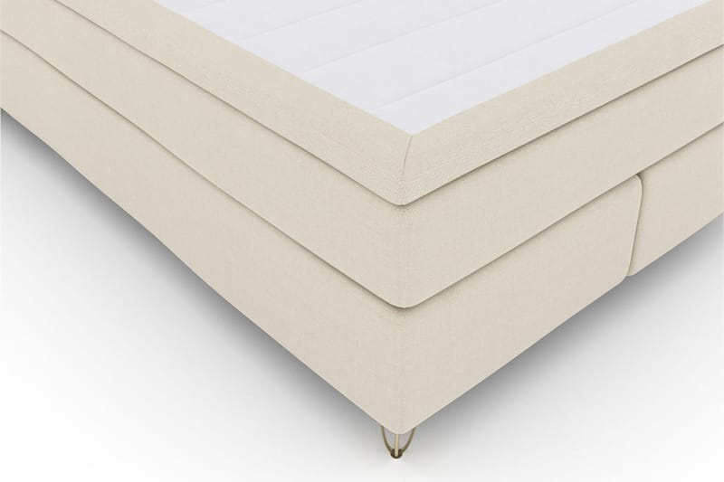 Select No 4 Komplett Sängpaket 160x200 Fast/Medium - Beige/Metall V-form - Products - Möbler - Säng - Kontinentalsäng