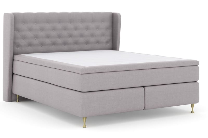 Select No 4 Komplett Sängpaket 160x200 Medium - Ljusgrå/Guld - Products - Möbler - Säng - Kontinentalsäng