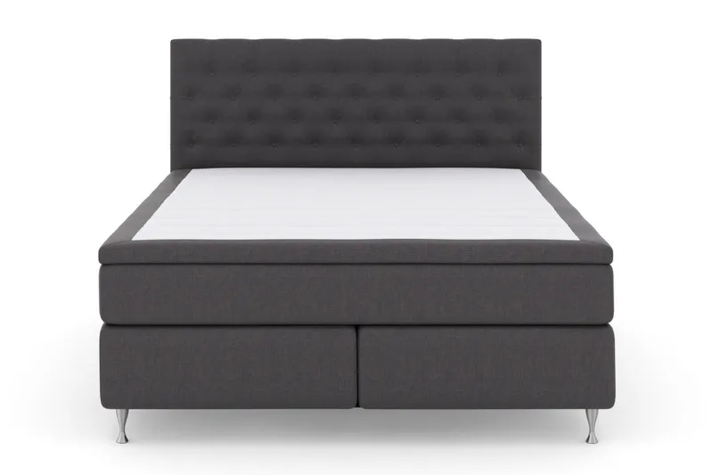 Select No 4 Komplett Sängpaket 160x200 Medium - Mörkgrå/Silver - Products - Möbler - Säng - Kontinentalsäng