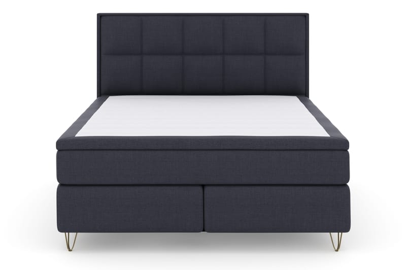 Select No 4 Komplett Sängpaket 180x200 Fast - Blå/Metall V-form - Products - Möbler - Säng - Kontinentalsäng