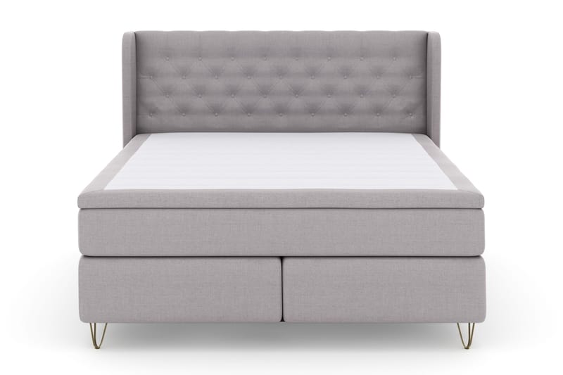 Select No 4 Komplett Sängpaket 180x200 Fast - Ljusgrå/Metall V-form - Products - Möbler - Säng - Kontinentalsäng