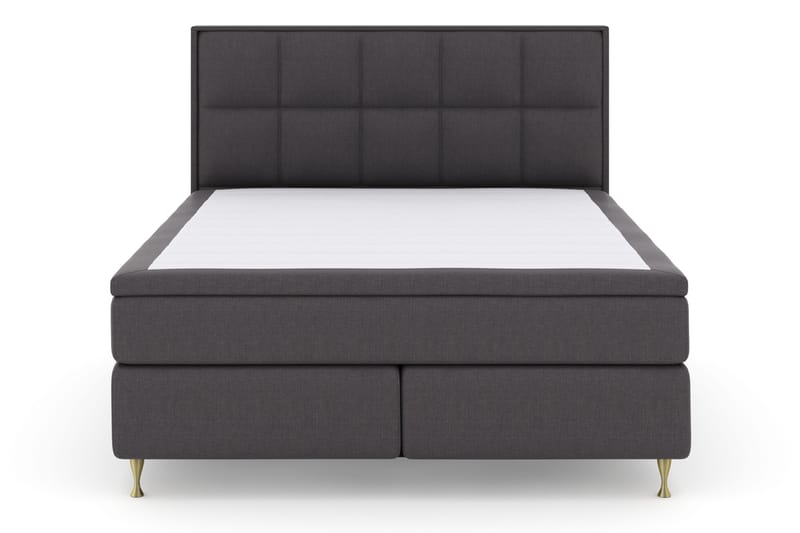Select No 4 Komplett Sängpaket 180x200 Fast - Mörkgrå/Guld - Products - Möbler - Säng - Kontinentalsäng