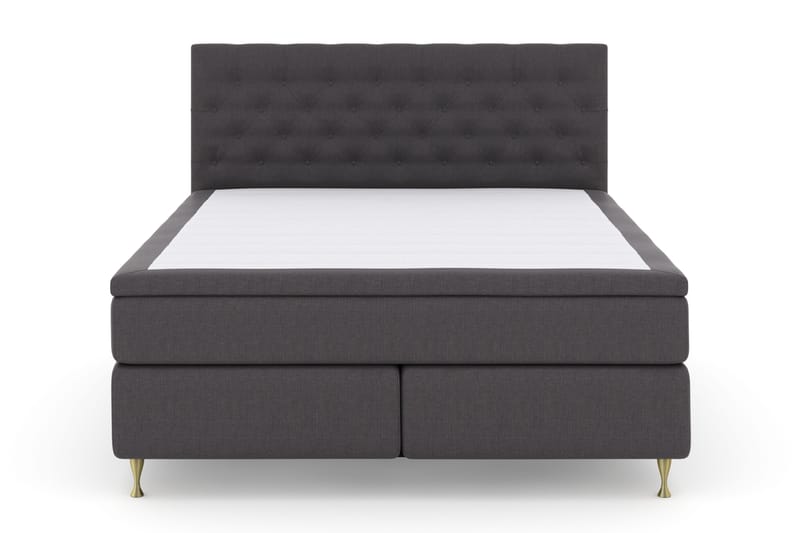 Select No 4 Komplett Sängpaket 180x200 Fast - Mörkgrå/Guld - Products - Möbler - Säng - Kontinentalsäng