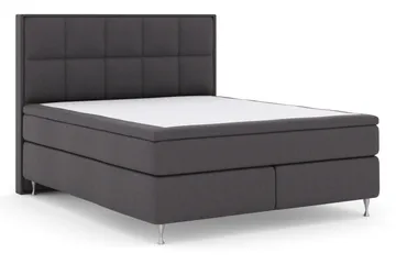 Select No 4 Komplett Sängpaket 180x200 Fast - Mörkgrå/Silver - Products - Möbler - Säng - Kontinentalsäng