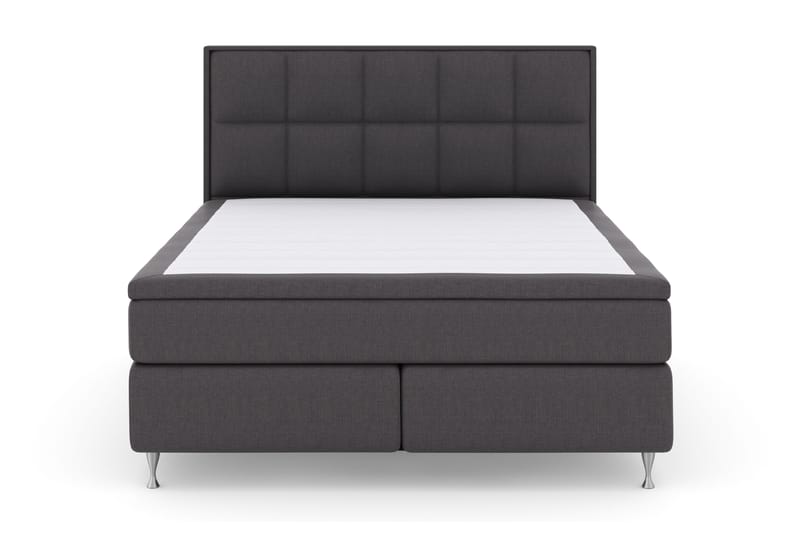 Select No 4 Komplett Sängpaket 180x200 Fast - Mörkgrå/Silver - Products - Möbler - Säng - Kontinentalsäng