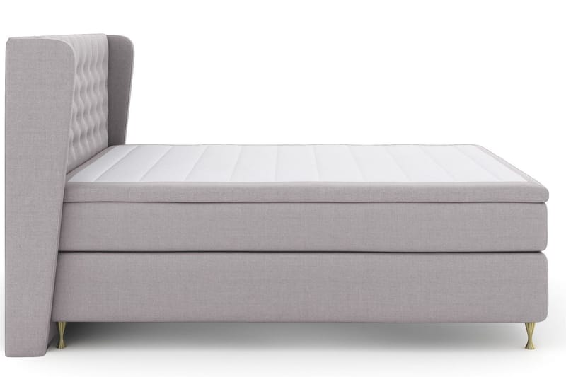 Select No 4 Komplett Sängpaket 180x200 Fast/Medium - Ljusgrå/Guld - Products - Möbler - Säng - Kontinentalsäng