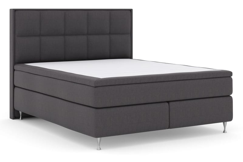 Select No 4 Komplett Sängpaket 180x200 Fast/Medium - Mörkgrå/Silver - Products - Möbler - Säng - Kontinentalsäng