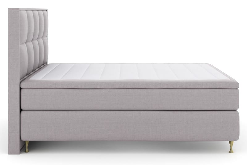 Select No 4 Komplett Sängpaket 180x200 Medium - Ljusgrå/Guld - Products - Möbler - Säng - Kontinentalsäng