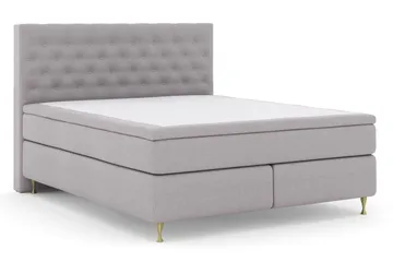 Select No 4 Kontinentalsäng 160x200 Fast - Ljusgrå/Guld - Products - Möbler - Säng - Kontinentalsäng