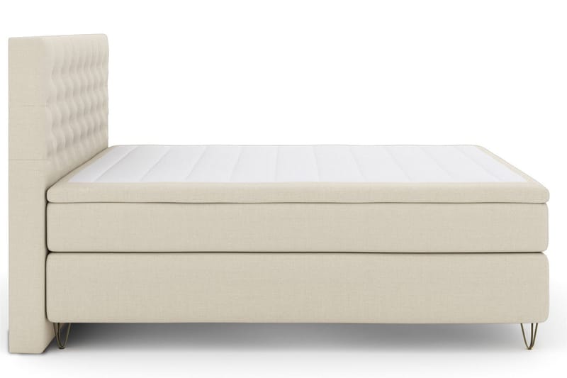 Select No 4 Kontinentalsäng 180x200 Fast/Medium - Beige/Metall V-Form - Products - Möbler - Säng - Kontinentalsäng