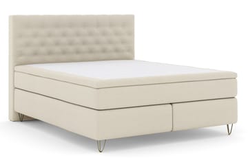 Select No 4 Kontinentalsäng 180x200 Fast/Medium - Beige/Metall V-Form - Products - Möbler - Säng - Kontinentalsäng