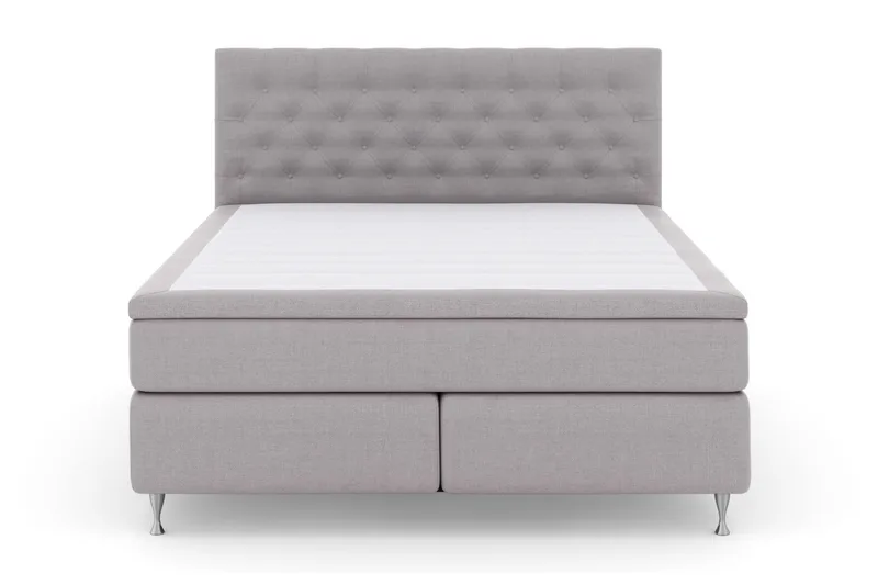 Select No 4 Kontinentalsäng 210x210 Fast - Ljusgrå/Silver - Products - Möbler - Säng - Kontinentalsäng