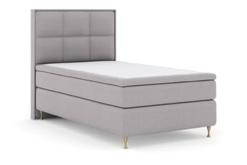 Select No 5 Komplett Sängpaket 120x200 Fast Latex - Ljusgrå/Guld - Products - Möbler - Säng - Enkelsäng