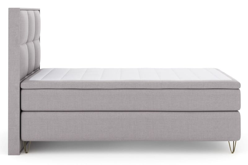 Select No 5 Komplett Sängpaket 120x200 Fast Latex - Ljusgrå/Metall V-form - Products - Möbler - Säng - Enkelsäng