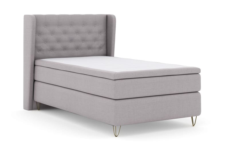 Select No 5 Komplett Sängpaket 120x200 Fast Latex - Ljusgrå/Metall V-form - Products - Möbler - Säng - Enkelsäng