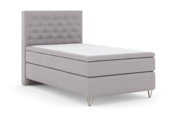 Select No 5 Komplett Sängpaket 120x200 Fast Watergel - Ljusgrå/Metall V-form - Products - Möbler - Säng - Enkelsäng