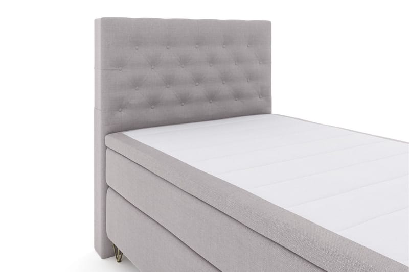 Select No 5 Komplett Sängpaket 120x200 Fast Watergel - Ljusgrå/Metall V-form - Products - Möbler - Säng - Enkelsäng