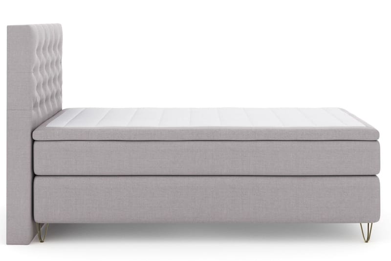Select No 5 Komplett Sängpaket 120x200 Fast Watergel - Ljusgrå/Metall V-form - Products - Möbler - Säng - Enkelsäng